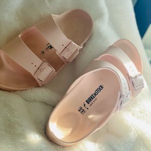 Pink Waterproof Birkenstocks size 9